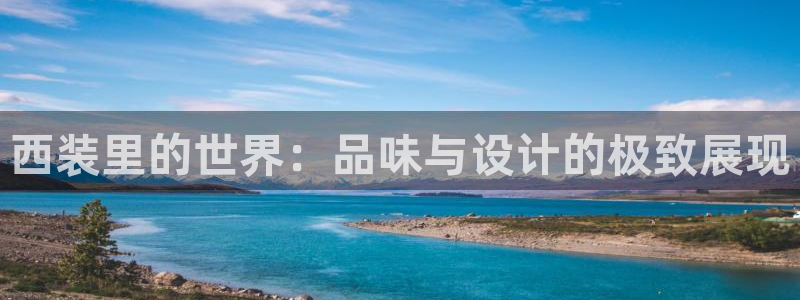 抖漫是什么平台：西装里的世界：品味与设计的极致展现